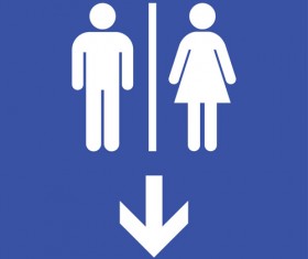 Vector toilet sign man and woman design 09