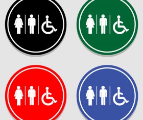 Vector toilet sign man and woman design 10