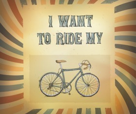 Vintage bicycle poster vectors 03