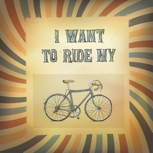 Vintage bicycle poster vectors 03