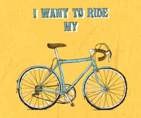 Vintage bicycle poster vectors 04