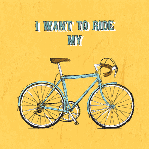 Vintage bicycle poster vectors 04
