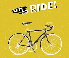 Vintage bicycle poster vectors 05