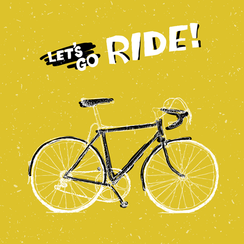 Vintage bicycle poster vectors 05