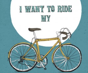 Vintage bicycle poster vectors 06