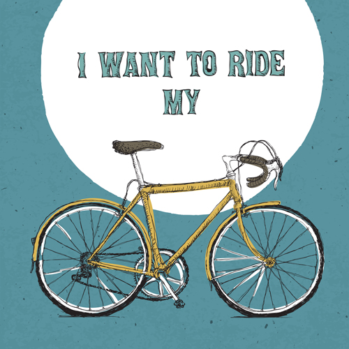 Vintage bicycle poster vectors 06