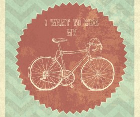 Vintage bicycle poster vectors 07