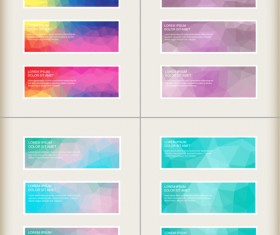 Vintage web head banners vector 01