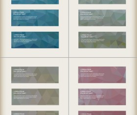 Vintage web head banners vector 02