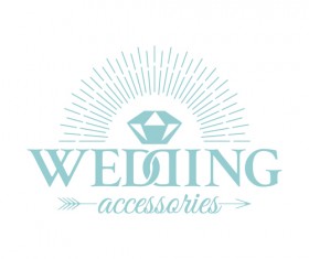 Vintage wedding logo design material 01