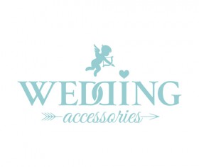 Vintage wedding logo design material 02