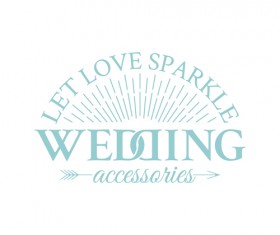 Vintage wedding logo design material 04