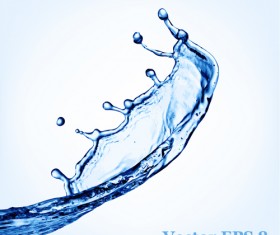 Water splash effect vector background set 03