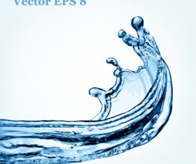 Water splash effect vector background set 07