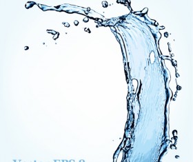 Water splash effect vector background set 08