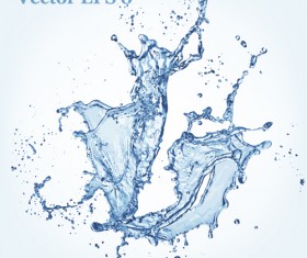 Water splash effect vector background set 09