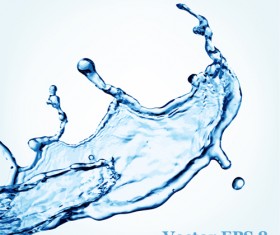 Water splash effect vector background set 15