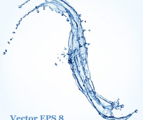 Water splash effect vector background set 18