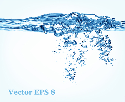 Water splash effect vector background set 19