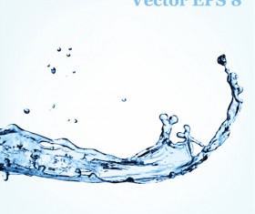 Water splash effect vector background set 21