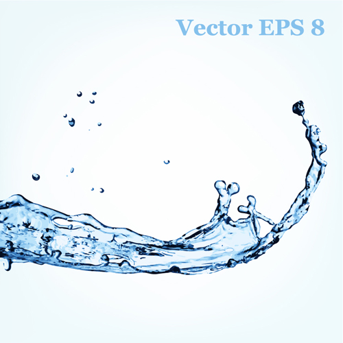 Water splash effect vector background set 21