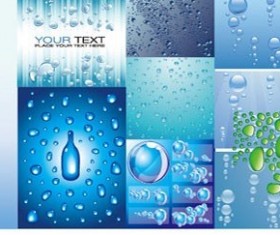 Water background vector set
