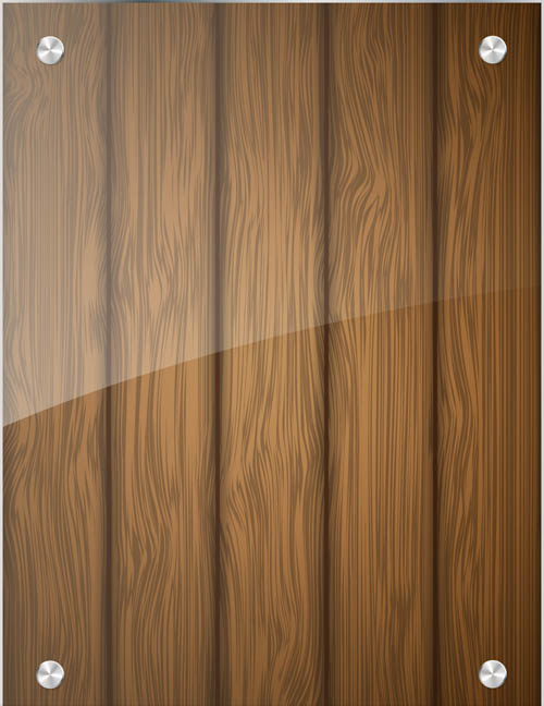 Wooden Board and glass backgrounds vector design