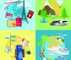 World travel design elements vector illustration 04