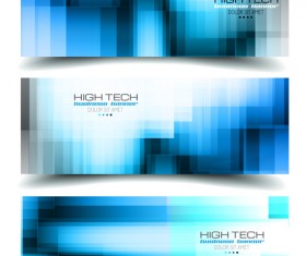 World with high tech banners vector 02