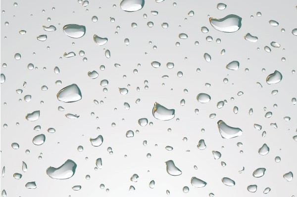 Realistic water drop background vector