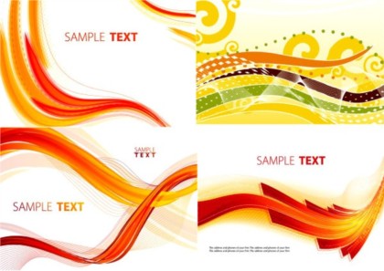 Set of dynamic lines background vector