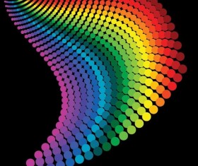 Gradient colorful dots background vector