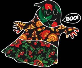 halloween party ghost illustration vector material 08