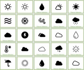 weather icon black vector