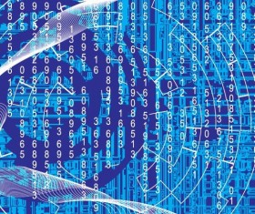 World and technology background vector