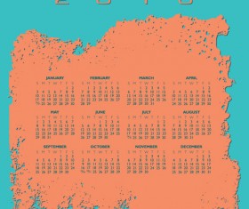2016 Calendars grunge vectors