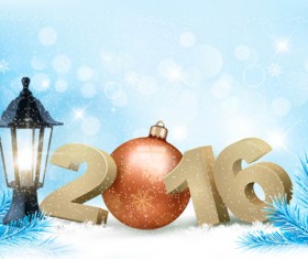 2016 New year design with winter background vector 04