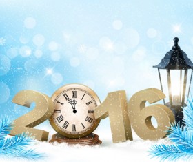 2016 New year design with winter background vector 05