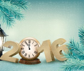 2016 New year design with winter background vector 06