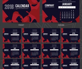 2016 New year desk calendar vector material 50