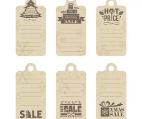 2016 christmas big sale tags vector set 04