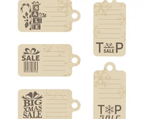 2016 christmas big sale tags vector set 05