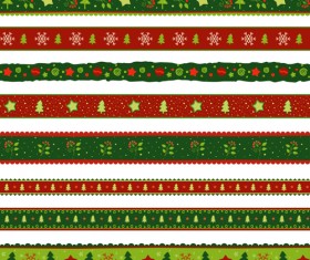 2016 christmas borders seamless vector 01
