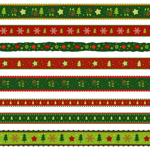Download 2016 christmas borders seamless vector 01 free download