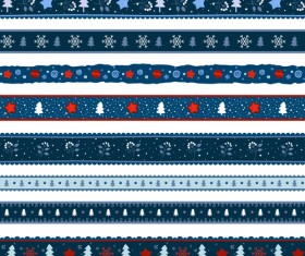 2016 christmas borders seamless vector 02