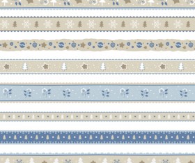 2016 christmas borders seamless vector 03