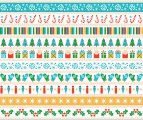 2016 christmas borders seamless vector 04