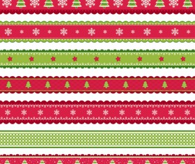 2016 christmas borders seamless vector 05