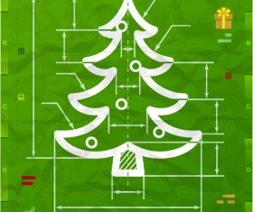 2016 christmas tree infographics vector