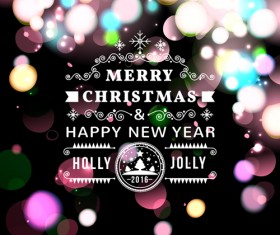 2016 christmas with new year blurs background 06